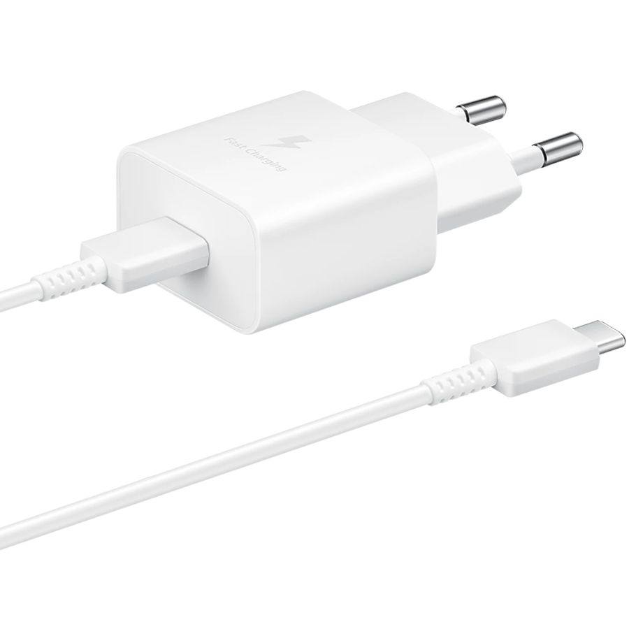 Samsung 15W Fast Charging USB-C Wall Charger White (cable included) - Image 2