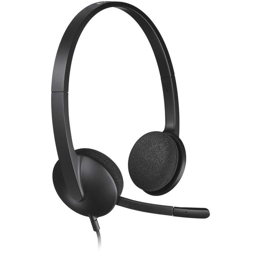 LOGITECH H340 Corded Headset - BLACK - USB - Image 3