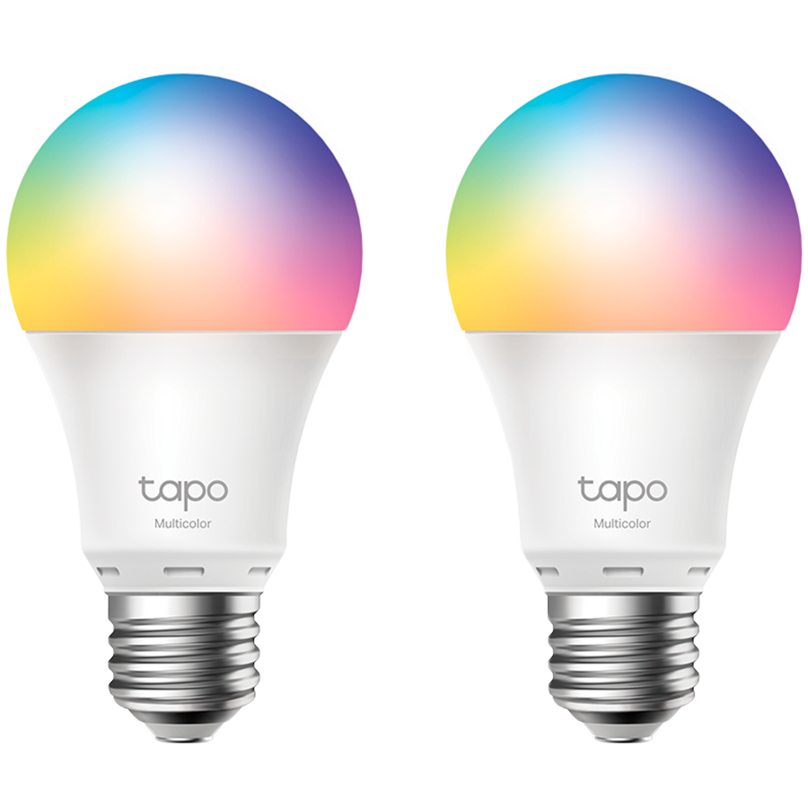 TP-Link Tapo L530E Smart Wi-Fi Light Bulb, Multicolor, 2.4 GHz, IEEE 802.11b/g/n, E27 Base, 220–240 V, 50/60 Hz, 2,500 K – 6,500 K, Multicolor, No Hub Required, Voice Control (works with Amazon Alexa and Google Assistant), Remote Control, 2 PACK