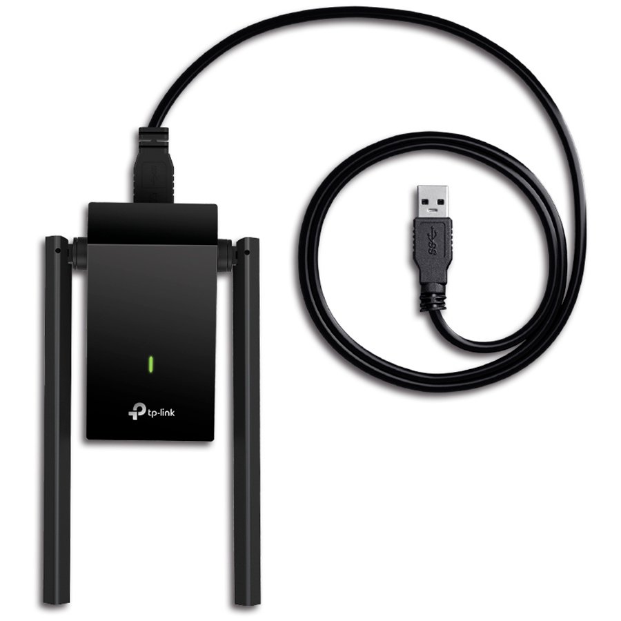 TP-Link Archer T4U PLUS AC1300 High Gain Dual Band Wi-Fi USB Adapter, 867 Mbps at 5 GHz + 400 Mbps at 2.4 GHz, 2× High Gain External Antennas, USB 3.0, Extension Cable, MU-MIMO - Image 2
