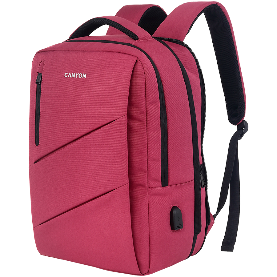 CANYON backpack BPE-5 Urban USB 15.6'' Red - Image 2
