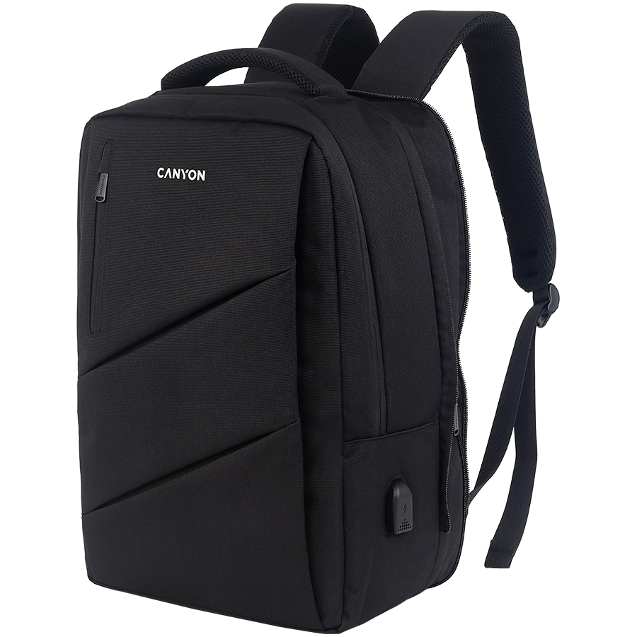 CANYON backpack BPE-5 Urban USB 15.6'' Black - Image 2