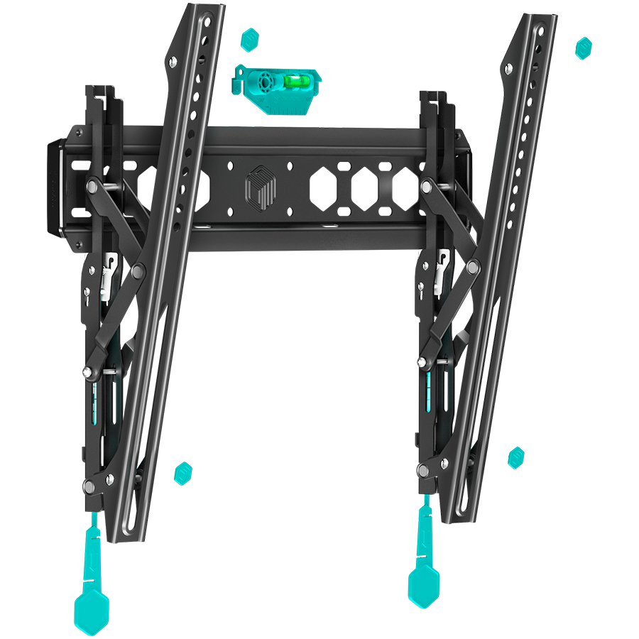 ONKRON Tilting TV Wall Mount for 35 to 65-inch Flat Panel TVs Digital Panels 60 kg TM5 Black