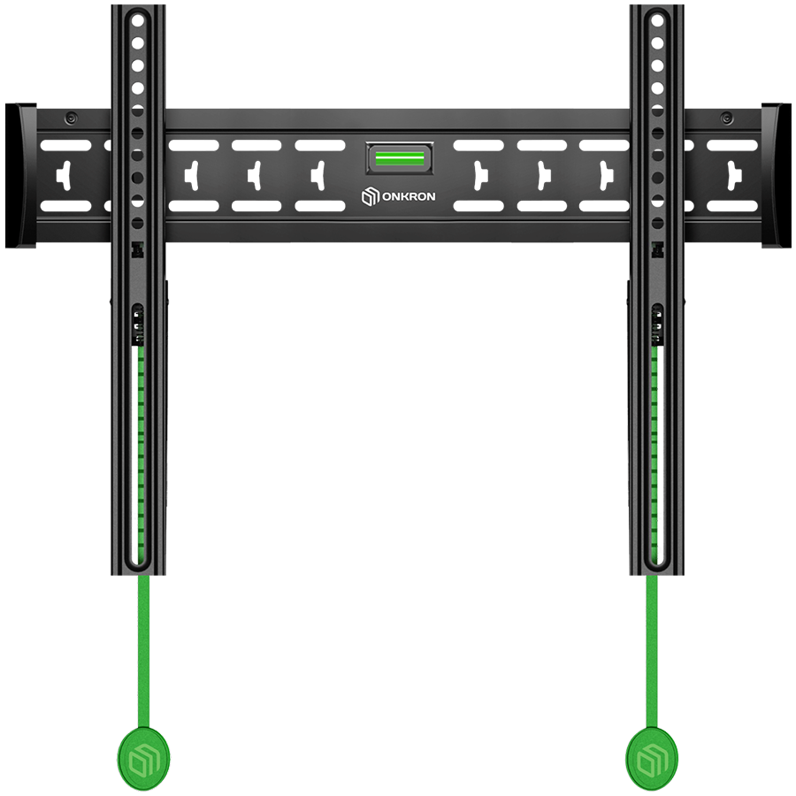 ONKRON Fixed TV Wall Mount for 43 to 85-inch Flat Panel TVs Digital Panels 68,2 kg, Black