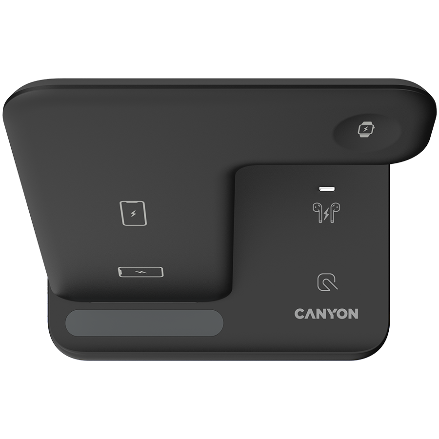 CANYON wireless charger WS-302 15W 3in1 Black - Image 3