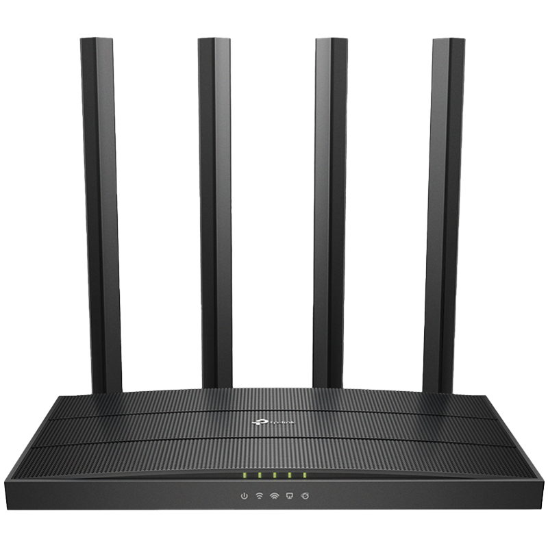 TP-Link Archer C6 AC1200 Wireless MU-MIMO Gigabit Router,867 Mbps at 5 GHz and 400 Mbps at 2.4 GHz band,1× Gigabit WAN Port,4× Gigabit LAN Ports, 1.2 GHz CPU,4×Fixed High-Performance Antennas,WPA3, Router/AP mode, Beamforming,Tether app,SPI firewall