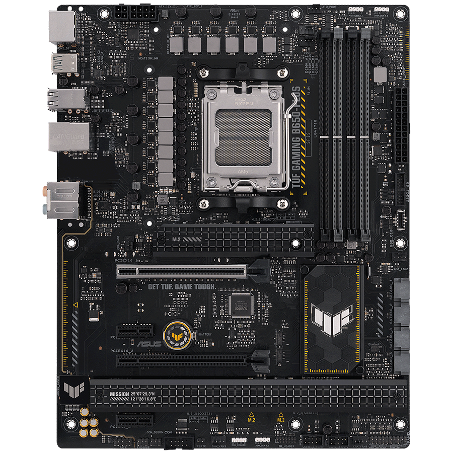 ASUS TUF GAMING B650-PLUS AM5 ATX gaming MB - AMD B650 4xDIMM DDR5 3xM.2 4xSATA PCIe 4.0 2.5Gb Ethernet 1xDisplayPort 1xHDMI with Aura Sync support - Image 2