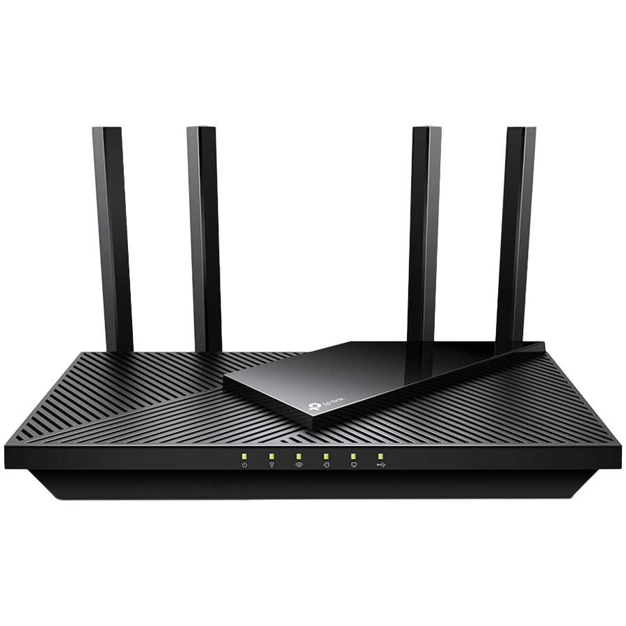 TP-Link Archer AX55 Pro AX3000 Dual-Band Wi-Fi 6 Router, 574 Mbps at 2.4 GHz + 2402 Mbps at 5 GHz, 4× Antennas, 1× 2.5 Gbps WAN/LAN Port + 1× Gigabit WAN/LAN Port+3x Gigabit LAN Ports,1xUSB 3.0 Port,1024-QAM,OFDMA,HE160,WPA3,AP Mode,VPN server