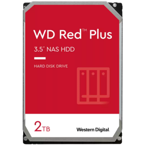 HDD NAS WD Red Plus 2TB CMR, 3.5'', 64MB, 5400 RPM, SATA, TBW: 180