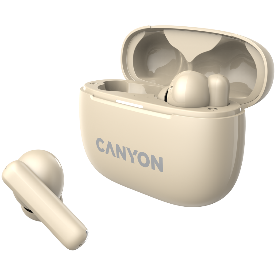 CANYON headset OnGo TWS-10 ANC+ENC Beige - Image 3
