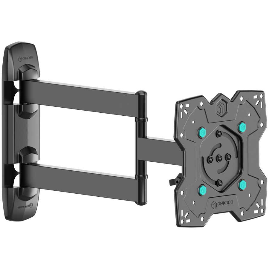 ONKRON Full Motion TV Wall Mount for 17– 43 Inch LCD LED Flat Screens up to 35 kgs, Black