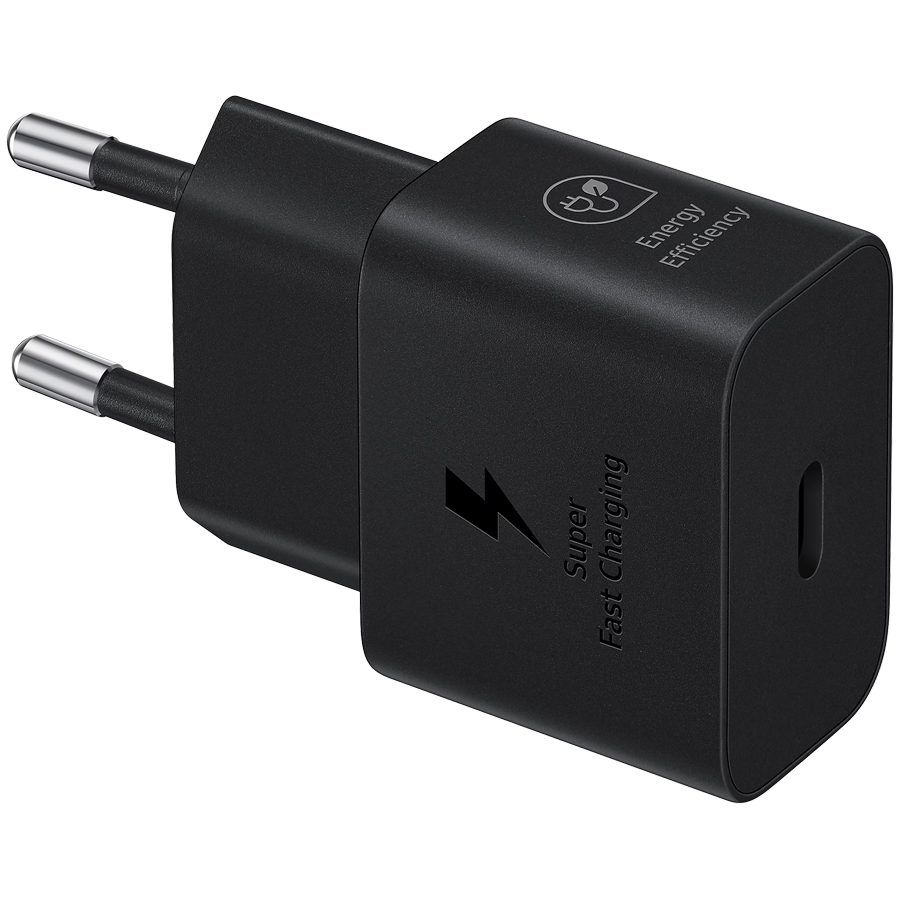 Samsung 25W Fast Charging USB-C Power Adapter Black (cable not included)