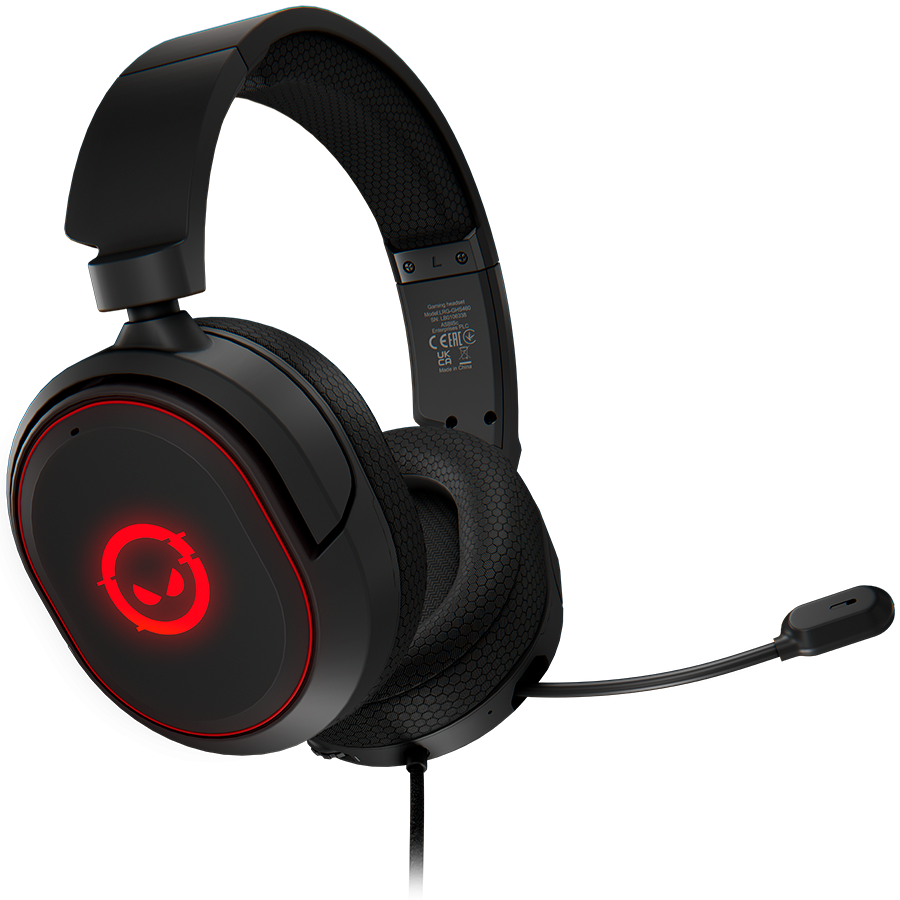 Headset Lorgar Kaya 460 USB 2m RGB Black (LRG-GHS460)