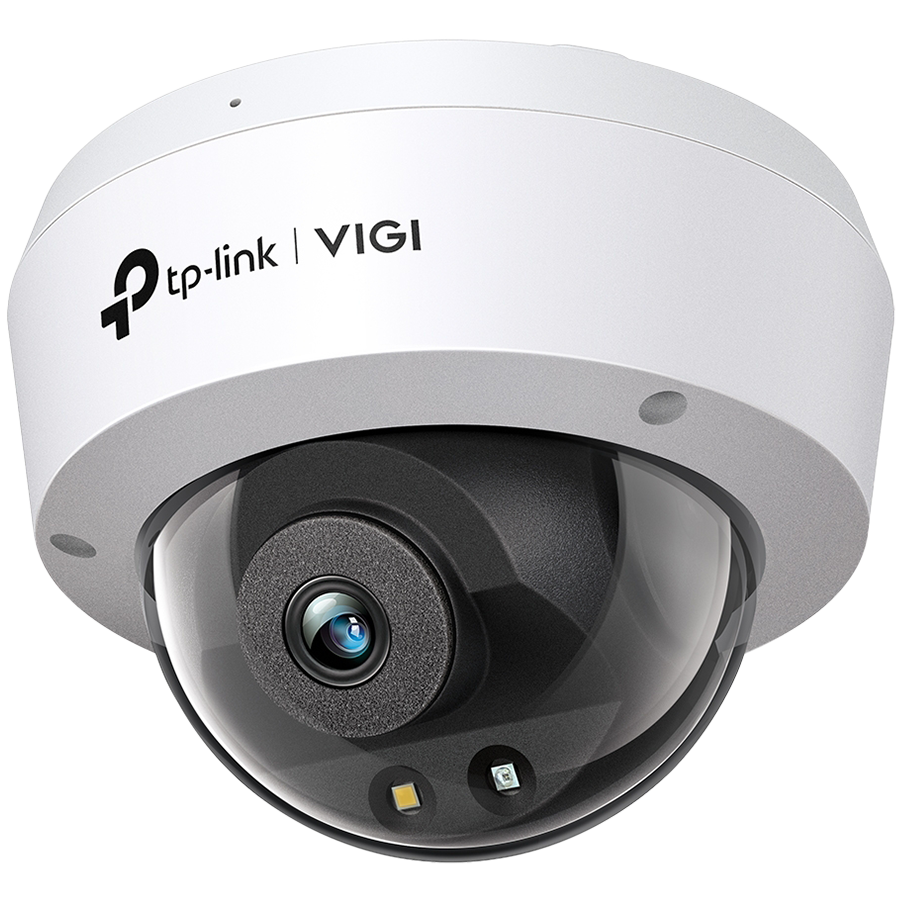 TP-Link VIGI C250(4mm) 5MP Full-Color Dome Network Camera, H.265+/H.265/H.264+/H.264, 1/2.7"" Progressive Scan CMOS, Color/0.005 Lux@F1.6, 0 Lux with IR/White Light, 25fps/30fps ( 2880x1620, 2048x1280, 1920x1080,1280x720), True WDR, PoE/12V DC