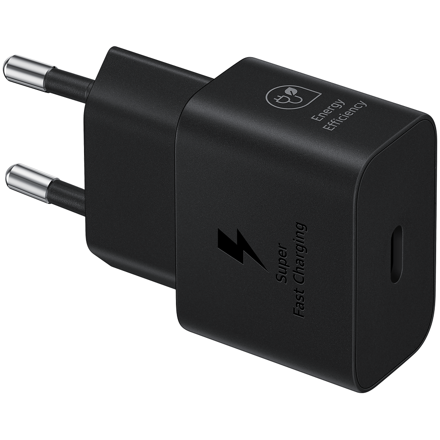 Samsung 25W Fast Charging USB-C Power Adapter Black (cable included)