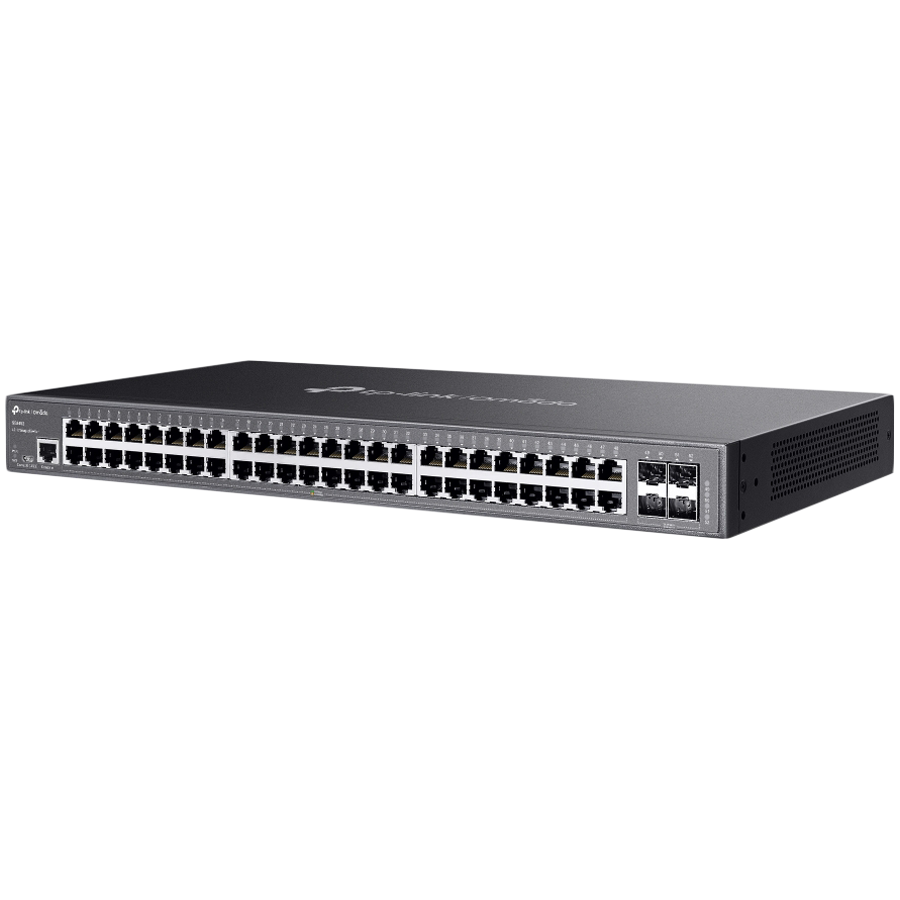 TP-Link SG3452 Omada 48-Port Gigabit L2+ Managed Switch with 4 SFP Slots, 48× Gigabit RJ45 ports and 4× Gigabit SFP slots, Static Routing, VLAN, ACL, QoS, IGMP Snooping, ERPS, Zero-TouchProvisioning, Omada APP - Image 2