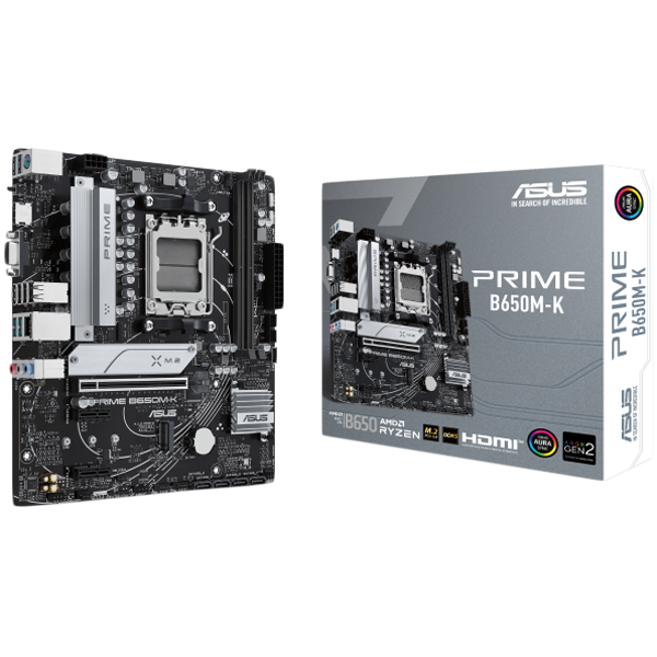 ASUS MB PRIME B650M-KAM5, 2x DDR5, 2x M.2, 8x USB,1x VGA, 1x HDMI, mATX