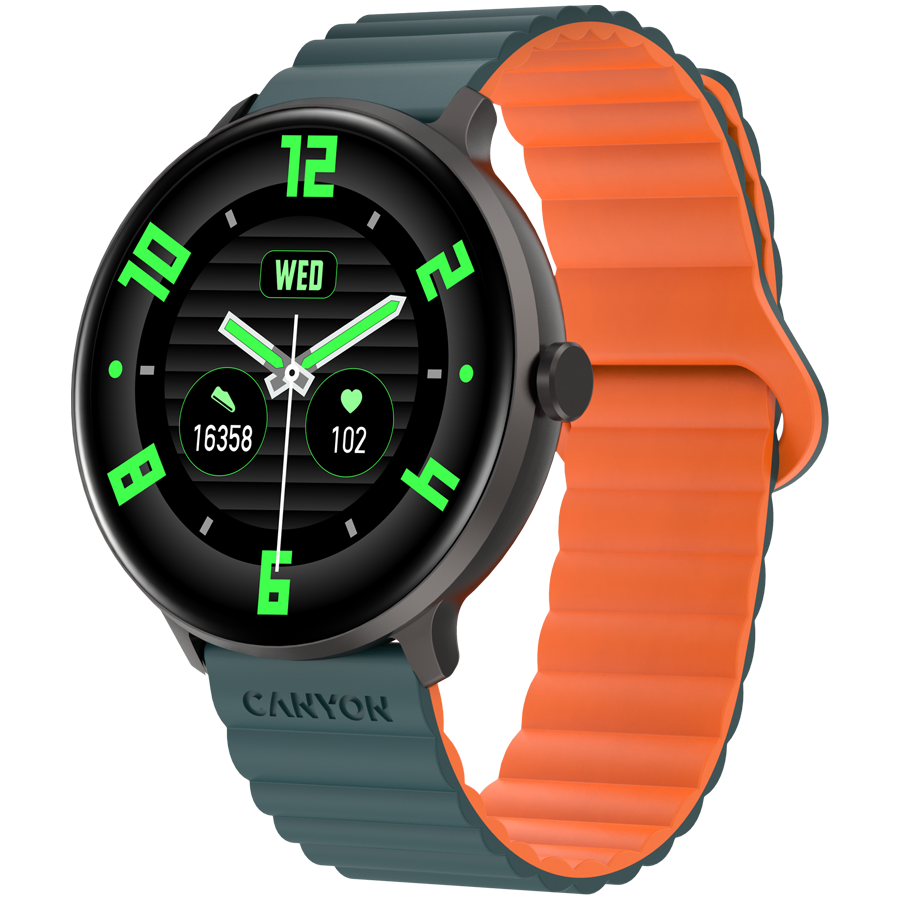 CANYON smart watch Jacky SW-69 Green Orange - Image 2