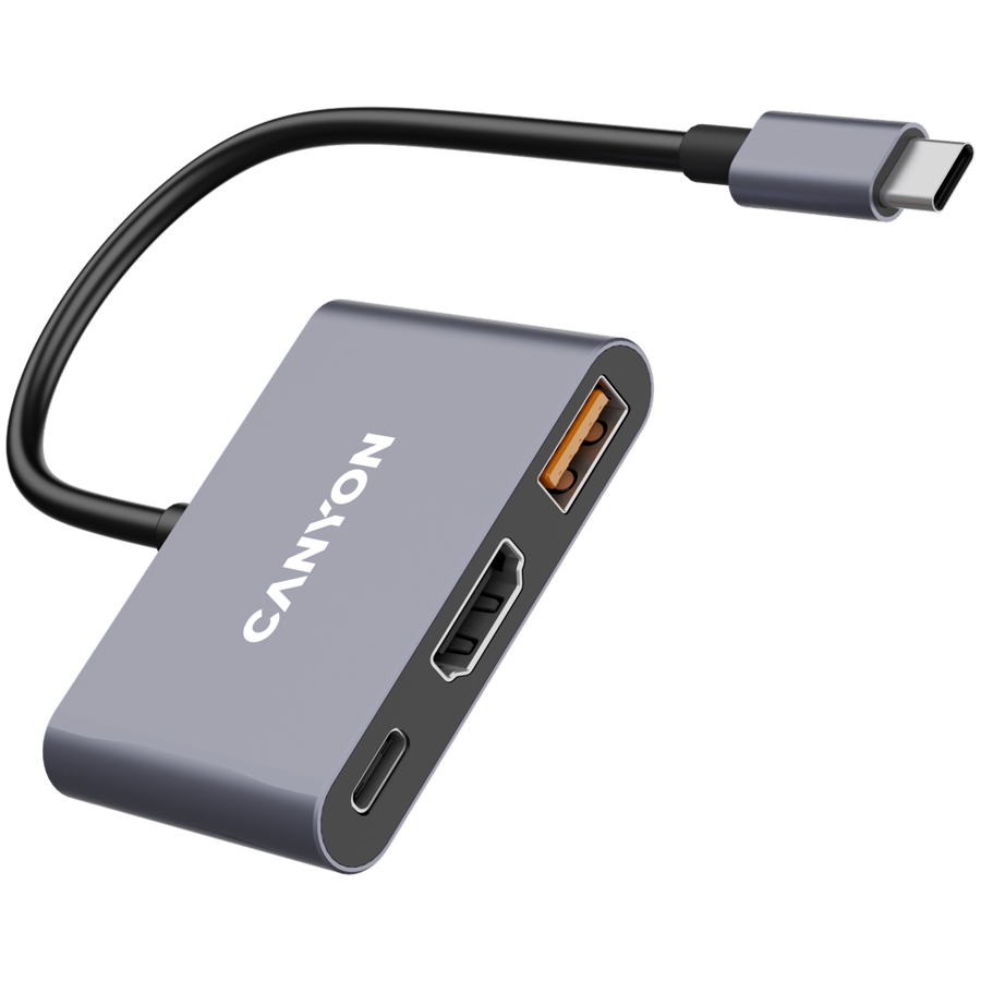 CANYON hub DS-4 3in1 USB-C Grey - Image 3