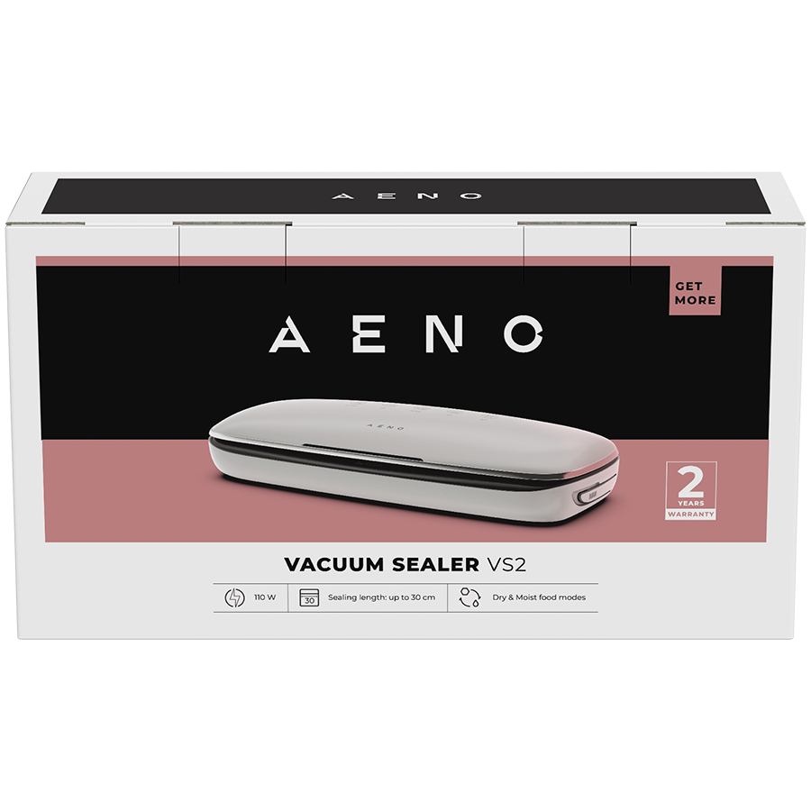 AENO Vacuum sealer VS2: 120W, 75kPa, Dry/Moist Food Mode, 3 modes: Vac+Seal, Seal, Pulse, Max Pocket Width 30 cm - Image 2