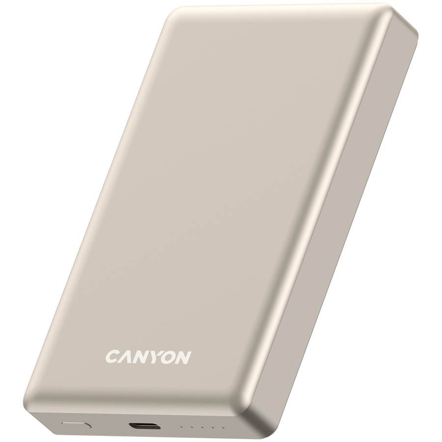 CANYON power bank OnPower 510 slim Magnetic 10000 mAh PD20W Beige - Image 2