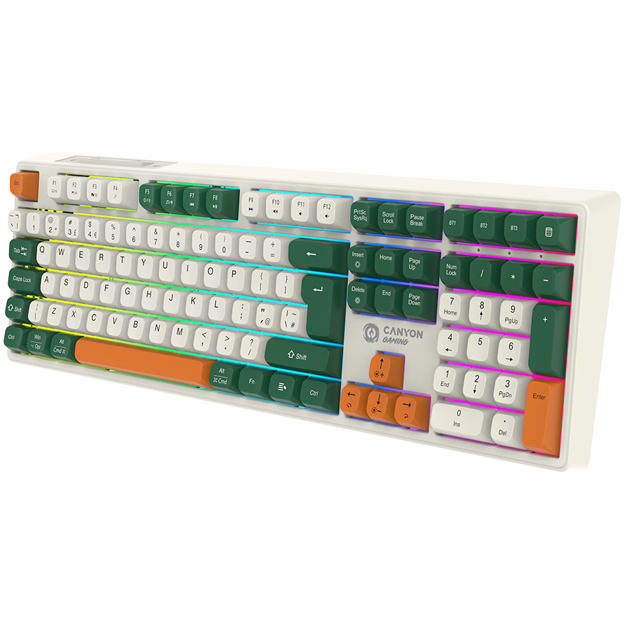 CANYON keyboard Shadder GKW-11 Mech RGB UK/US Wireless White - Image 3