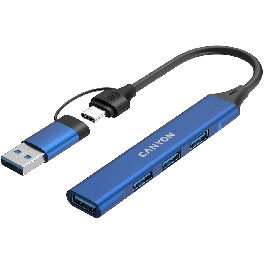CANYON hub DS-02 4in1 USB-A/C Blue - Image 3