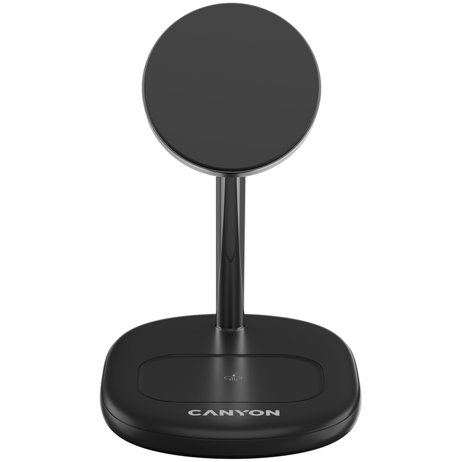 CANYON wireless charger WCS-205 15W Qi2 2in1 Black - Image 2