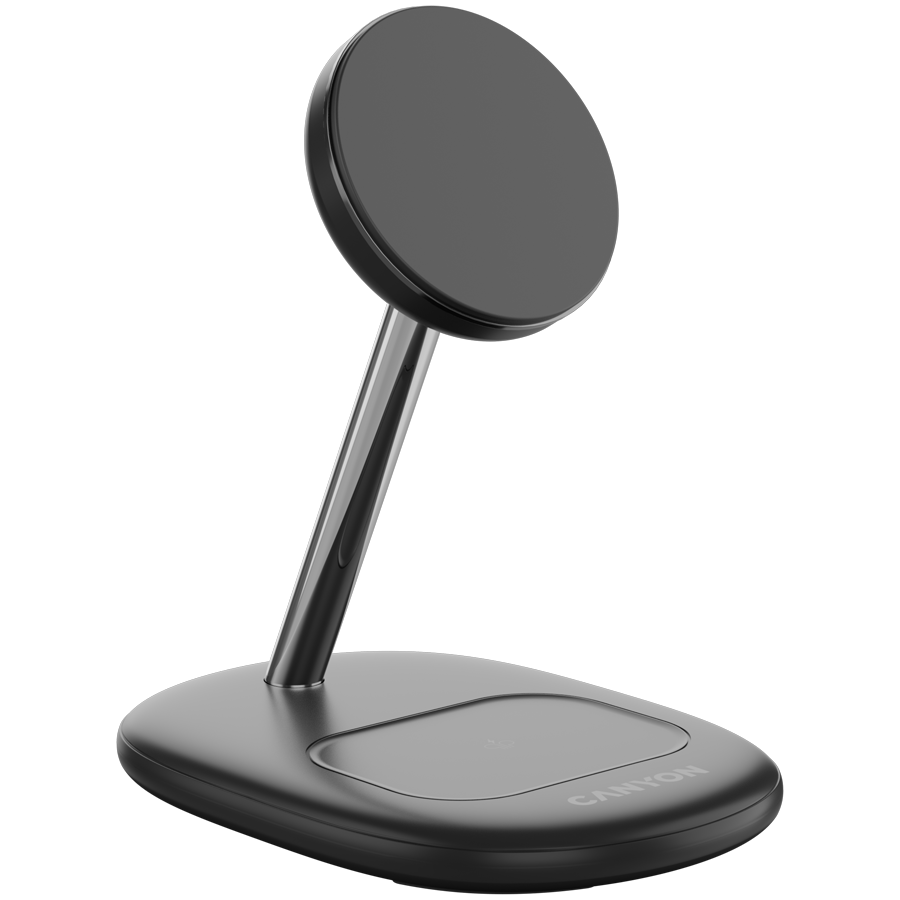 CANYON wireless charger WCS-205 15W Qi2 2in1 Black - Image 3