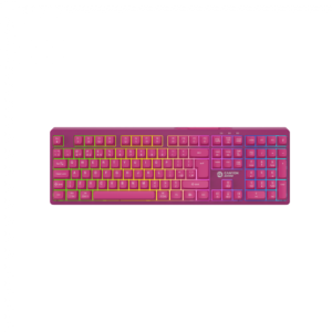 Canyon 105keys gaming keyboard,with 2.4G+ Bluetooth mode, battery 2000mAh, RGB backlight 3 types and 7 colors, size:407*119*19mm, PVC cable 1.8M , Black,weight:556+/-10g