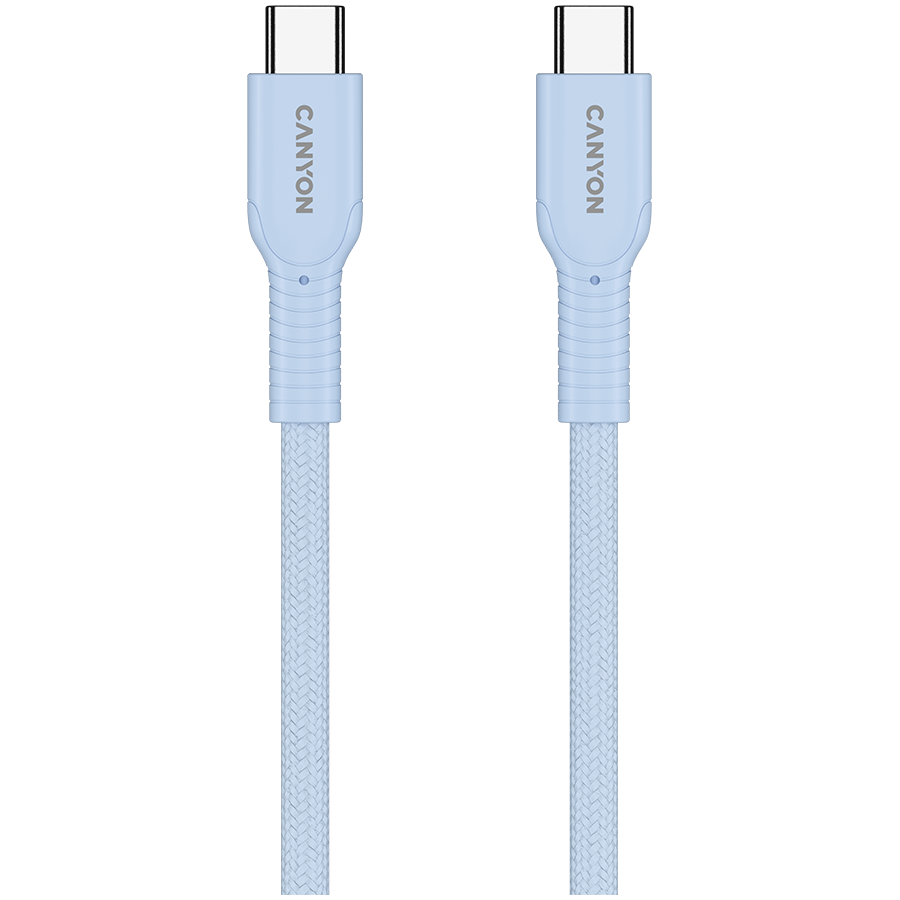 CANYON cable OnWire 60CL C-C 60W COLOR Braided 1m Light Blue - Image 3