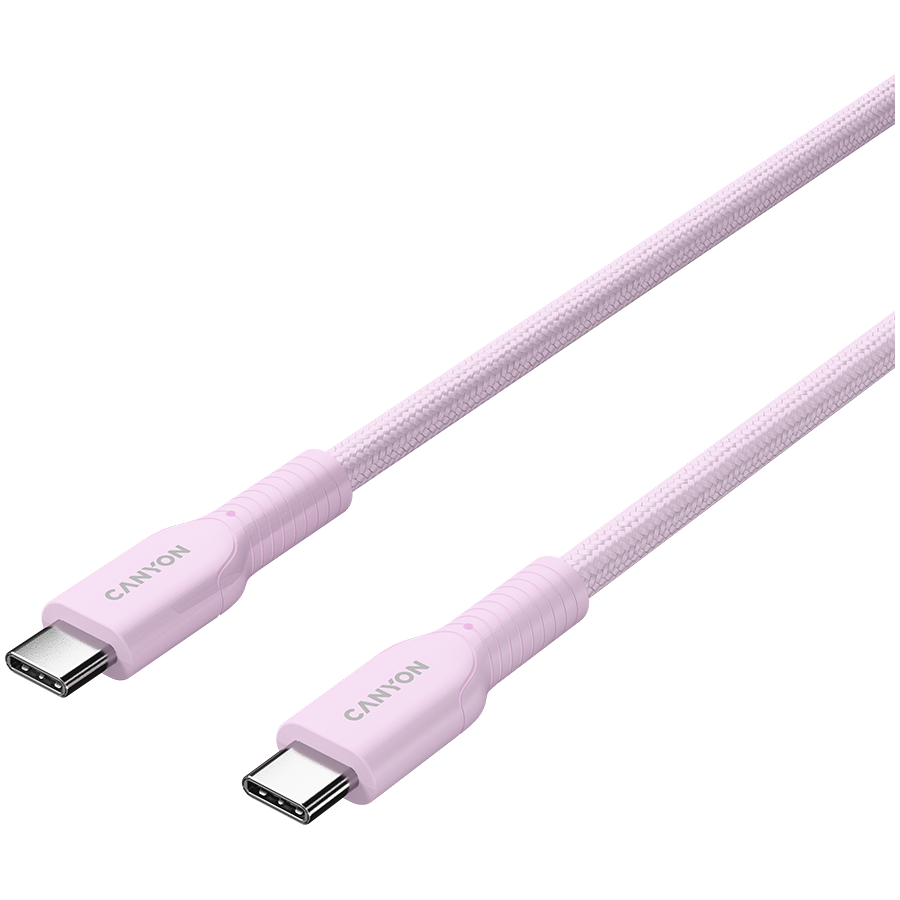 CANYON cable OnWire 60CL C-C 60W COLOR Braided 1m Pink - Image 2
