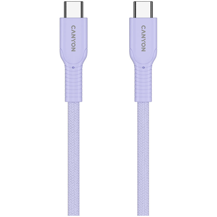 CANYON cable OnWire 60CL C-C 60W COLOR Braided 1m Purple - Image 3