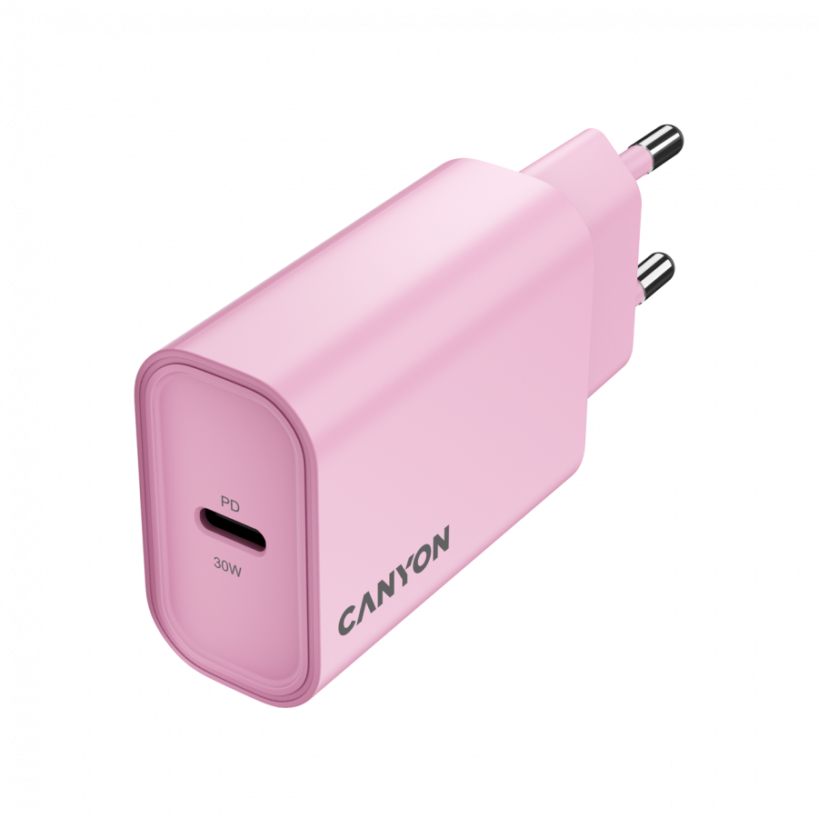 CANYON charger OnCharge 30CL Max Power 30W 1xPD EU Pink - Image 2