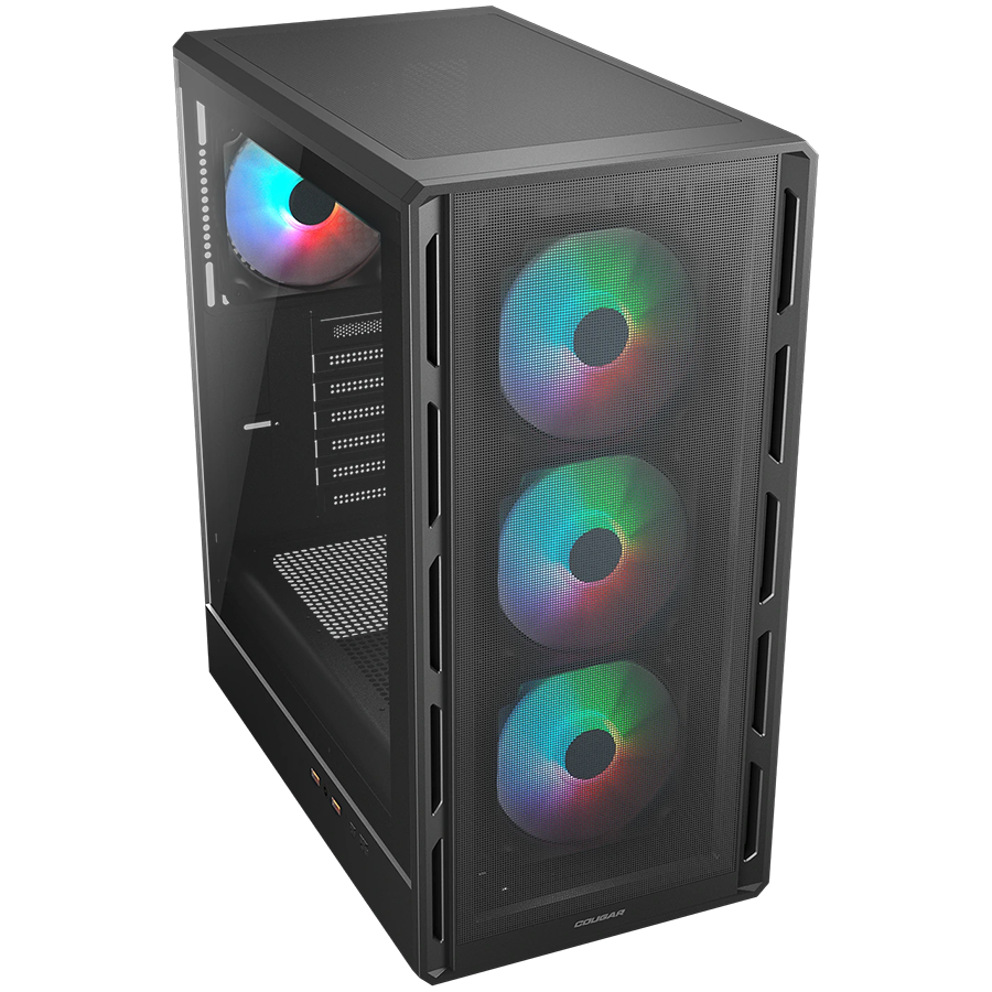 COUGAR AIRFACE PURE RGB PC Case, Mid Tower, Black - Image 3