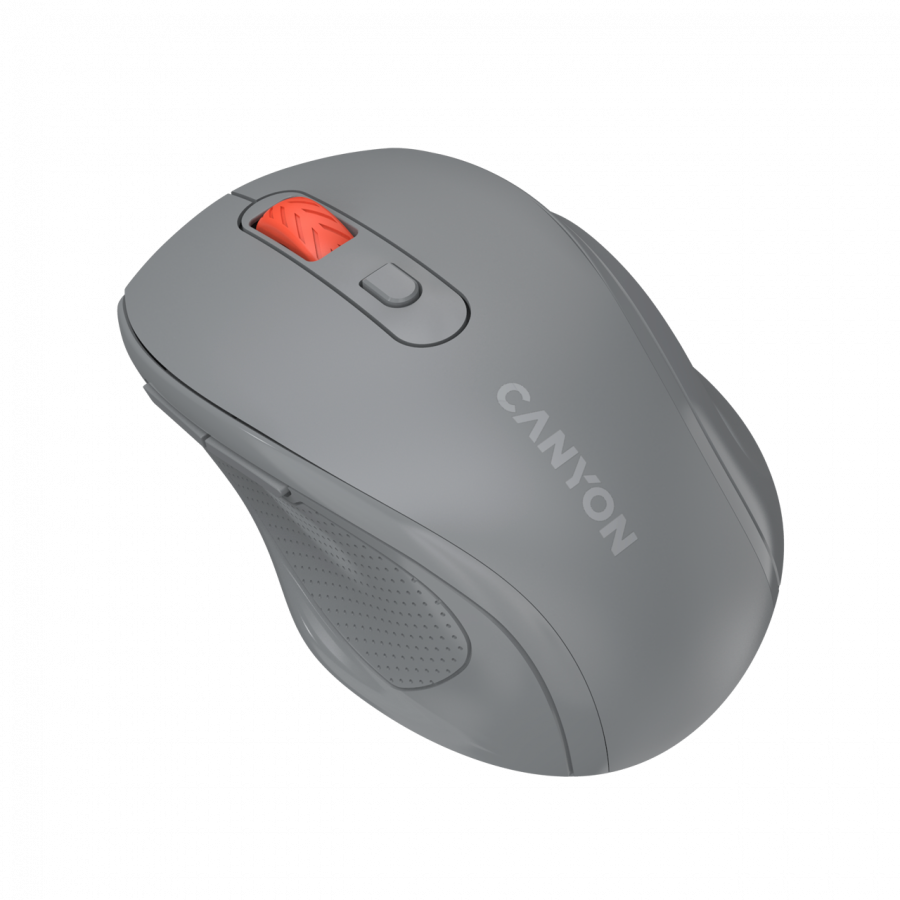 Canyon 6 buttons wireless 2.4Ghz mouse, MX8650A Sensor, DPI up to 1600,Injection case, 3 M life times left and right switches, 2xAAA battery, ABS material. Size: 105x71x40mm, Weight: 59g, Dark grey - Image 3