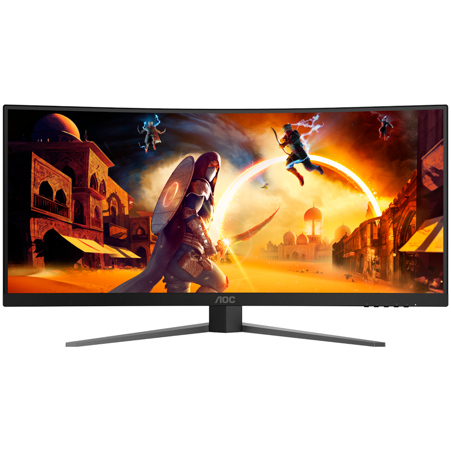 AOC Monitor Gaming CU34G4Z 34" Curved Fast VA, WQHD 3440x1440, 240Hz, 1500R, 1ms, DisplayHDR 400, Adaptive Sync, 2x HDMI 2.1, 1x DP 1.4, USB hub, Ergonomic - Image 2