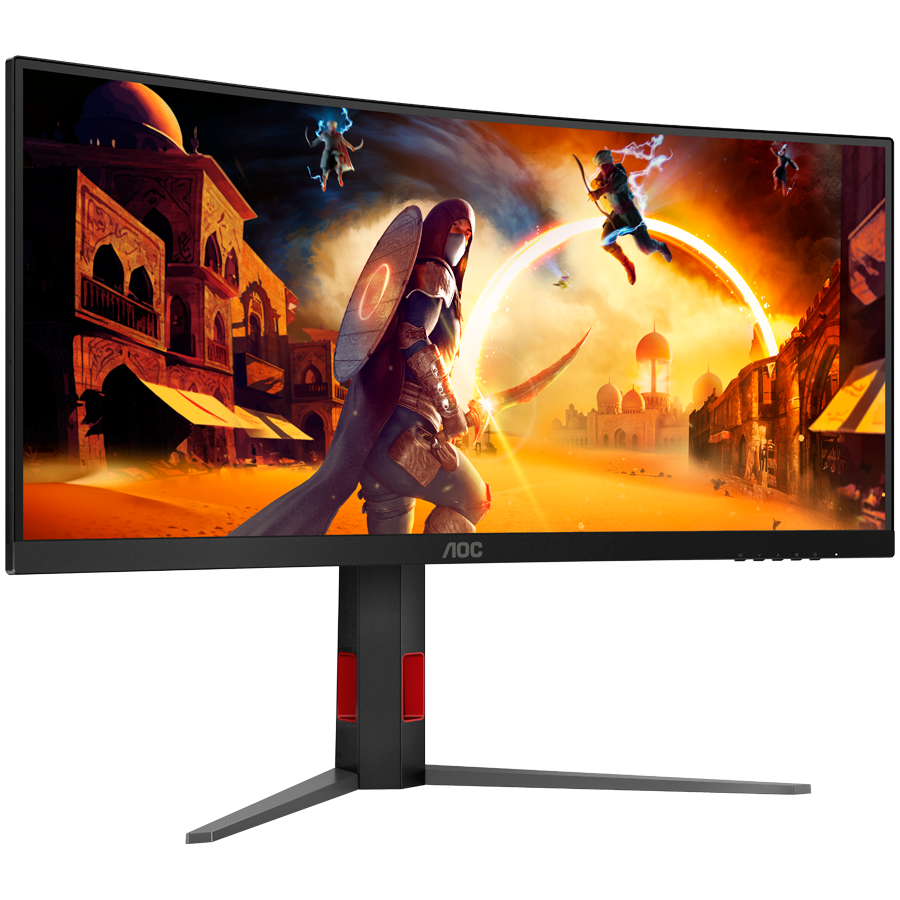 AOC Monitor Gaming CU34G4Z 34" Curved Fast VA, WQHD 3440x1440, 240Hz, 1500R, 1ms, DisplayHDR 400, Adaptive Sync, 2x HDMI 2.1, 1x DP 1.4, USB hub, Ergonomic - Image 3