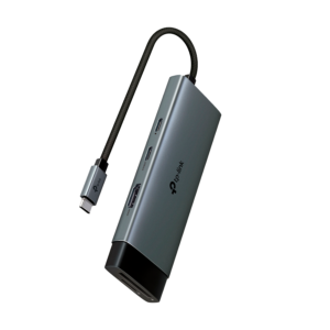 TP-Link UH7020C USB Type-C 7-Port Hub, 1 x USB-C Connector,1 x HDMI 4K 60Hz Port,1 x USB-C PD 100W Port,1 x SD + 1 × microSD(TF) 200MB/s Port,2 x USB-A 3.0 Ports,1 x USB-C 3.0 Port, Plug and Play, Self-storage for Connector, Fast Heat Dissipation