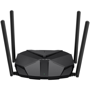 Mercusys MR85X AX3000 Dual-Band Wi-Fi 6 Router, 574 Mbps at 2.4 GHz + 2402 Mbps at 5 GHz, 4x Fixed External Antennas, 3x Gigabit LAN Ports, 1x 2.5Gbps WAN Port, 1024-QAM, OFDMA, HE160, MERCUSYS APP, Router/Access Point Mode, Smart Connect