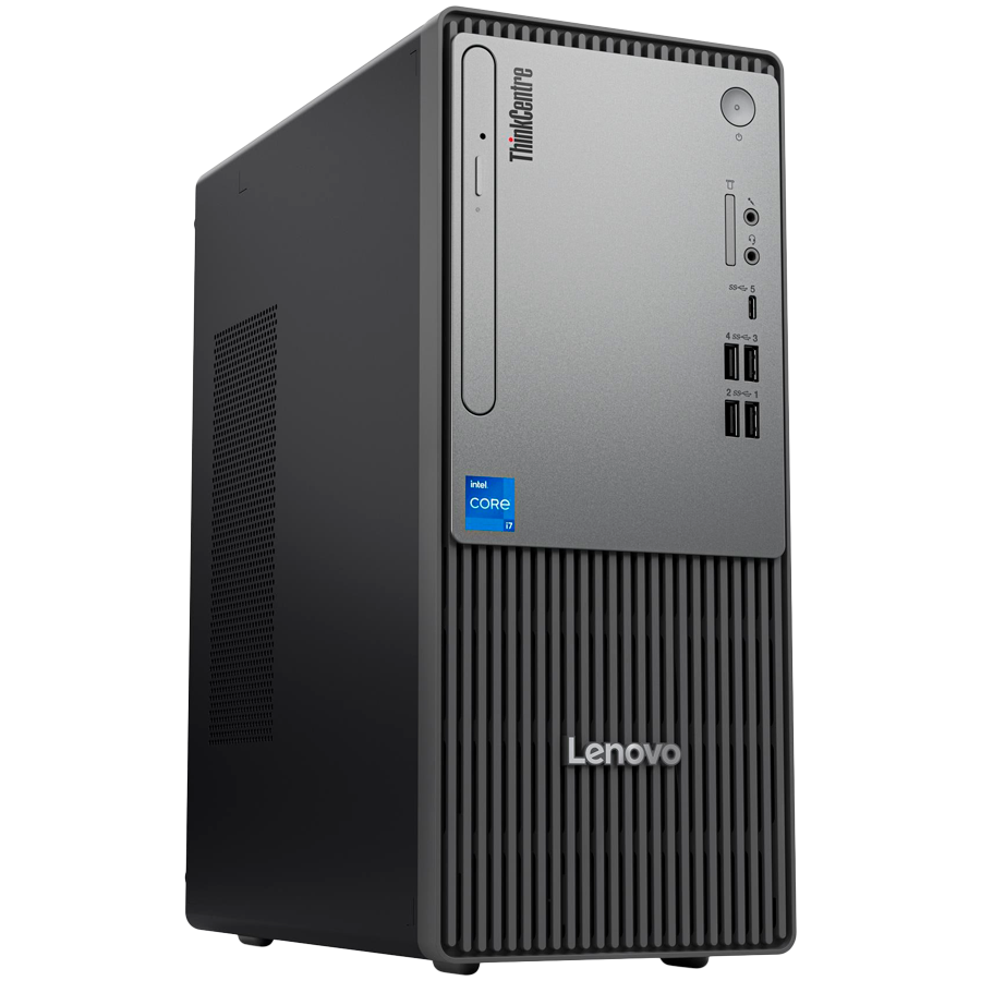 Lenovo ThinkCentre NEO 50 Tower, Intel Core i3-14100, 1x8GB DDR5-4800, 512GB SSD PCIe, DVD+RW, 3-in-1, 4xUSB 3.2, 1x USB 3.2 Type-C, 4x USB 2.0, VGA, DP, HDMI, RJ45 GbE, CIS, Speaker, USB KB/Mouse,180W 85%, No OS, 5Yr
