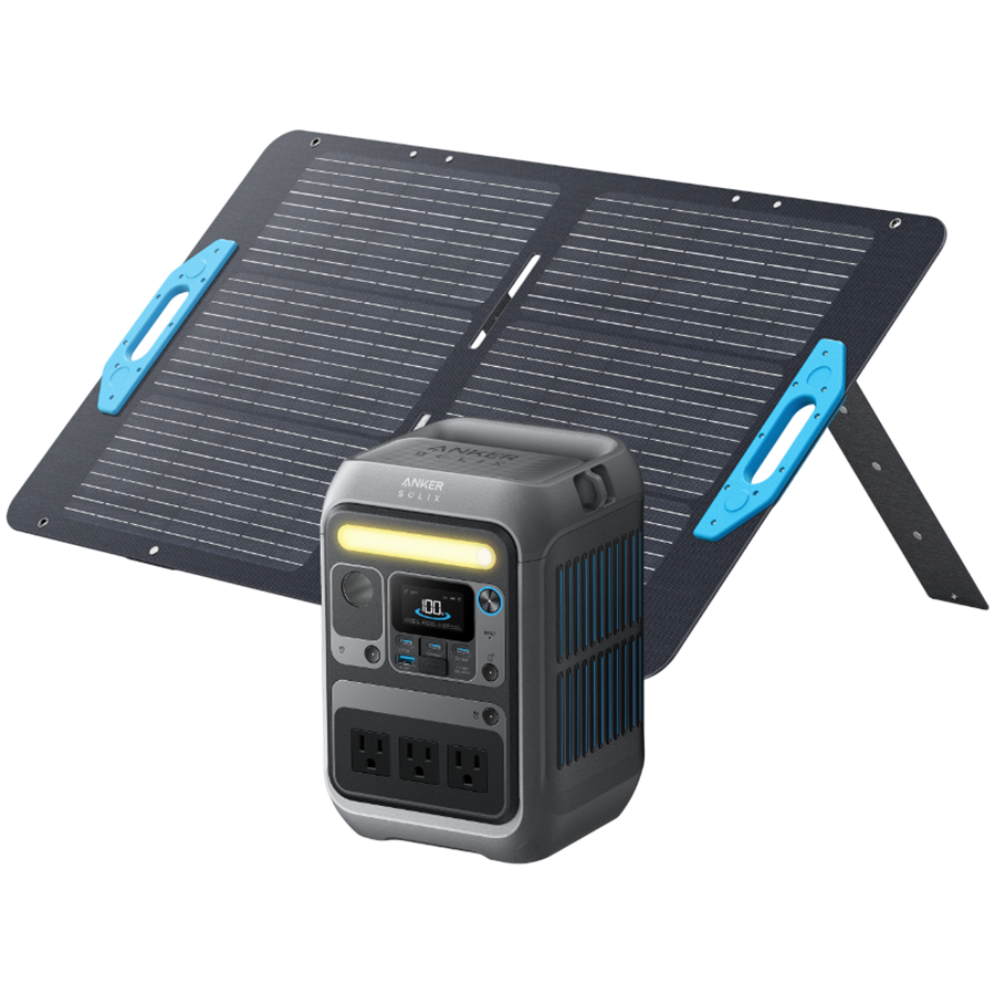 Anker SOLIX Powerstation C300X plus PS60 Portable Solar Panel
