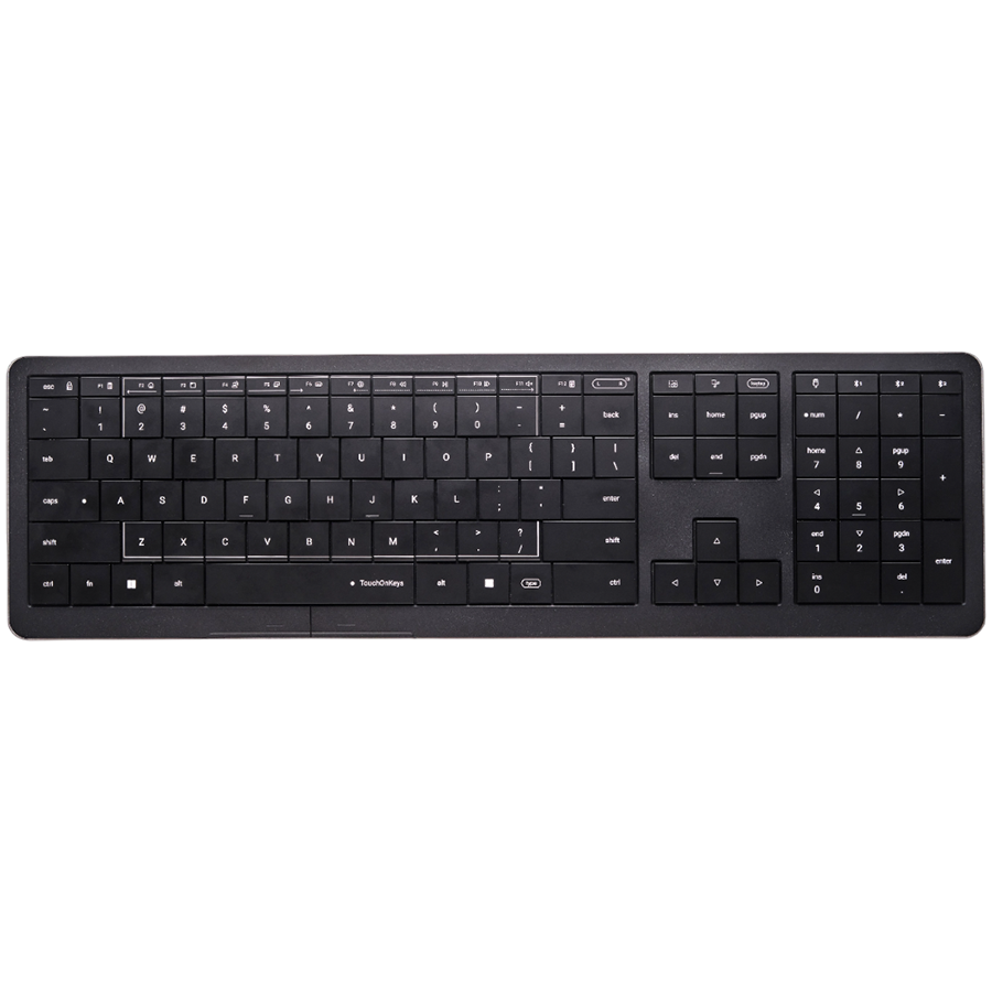 CLEVETURA CLVX 1 Touch-On-Keys AI Bežična Tipkovnica, ANSI US Windows raspored, Aluminijsko kućište, Interaktivni RGB, podrška za Windows/Linux/MacOS