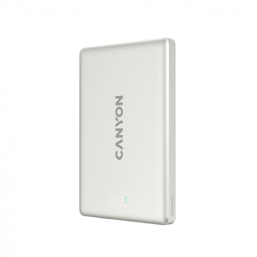 CANYON magnetic power bank OnPower 500 PD20W 5000mAh Aluminium Star Grey - Image 2