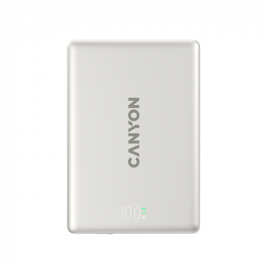 CANYON magnetic power bank OnPower 500 PD20W 5000mAh Aluminium Star Grey - Image 3