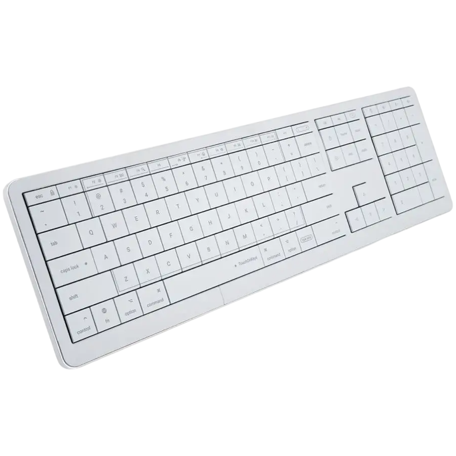 CLEVETURA CLVX 1 Touch-On-Keys AI Bežična Tipkovnica, ANSI US Mac raspored, Aluminijsko kućište, Interaktivni RGB, podrška za Mac/iPad/AppleTV/PC