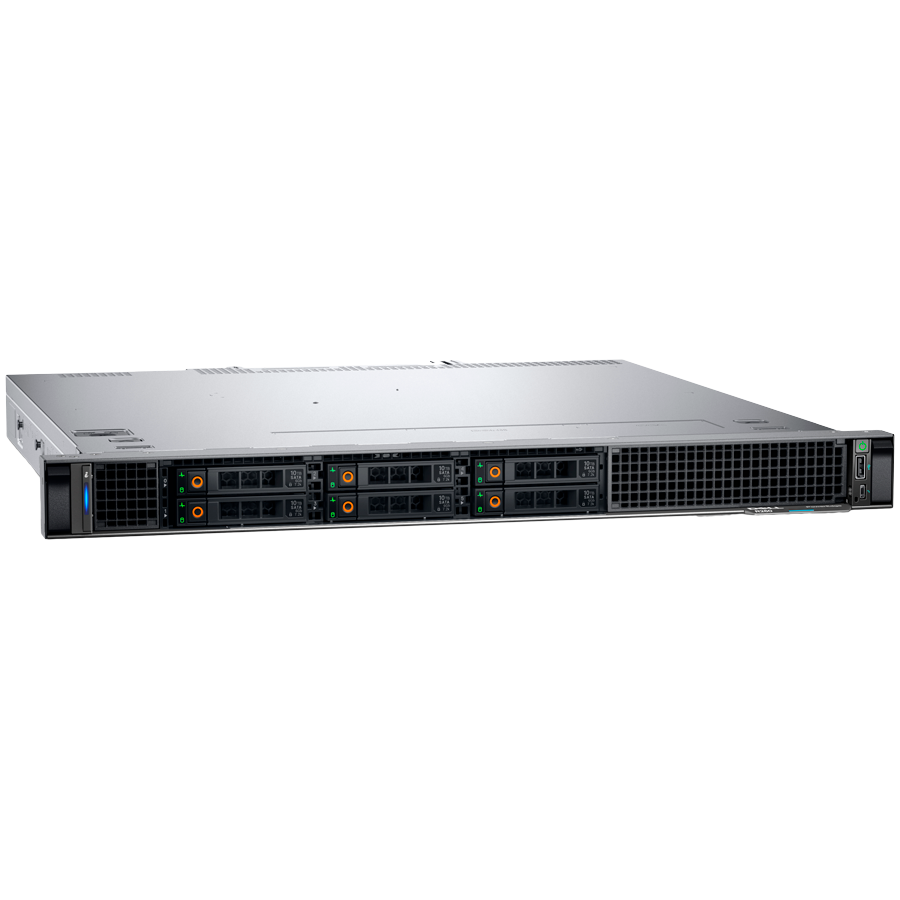 Dell PowerEdge R260, Xeon 6325P (3.5G, 4C/8T, 12M Cache, Turbo) , 6x 2.5" Chassis, 480GB SSD SATA RI, 16GB UDIMM DDR5 5600MT/s, Broadcom 5720 Dual Port 1Gb On-Board LOM, Single 700W, 1U/2U 2/4-Post Static Rails, PERC H355 Adapter LP, 3Y Parts Only - Image 3