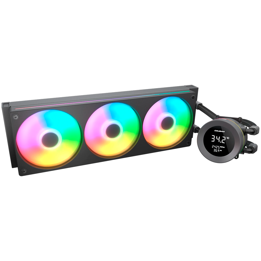 COUGAR Poseidon Vistek ARGB 360 AiO Liquid Watercooling - Black - Image 2