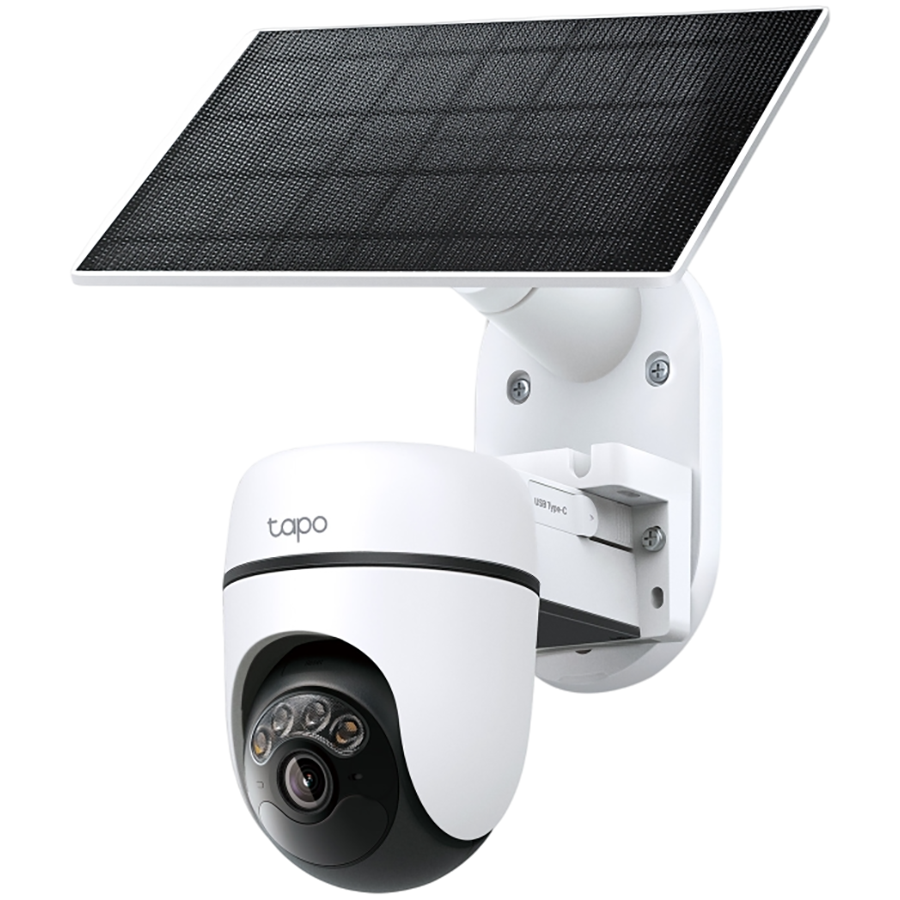 TP-Link Tapo C630 KIT Solar-Powered Pan/Tilt Security Camera Kit, 3K 5MP (2880x1620), 2.4 GHz, 6700mAh rechargeable lithium-ion battery, Solar panel (5.2V, 2.5W), Pan/Tilt, Non-Stop Power, AI Tracking, 24/7 Continuous Capture, Color Night Vision