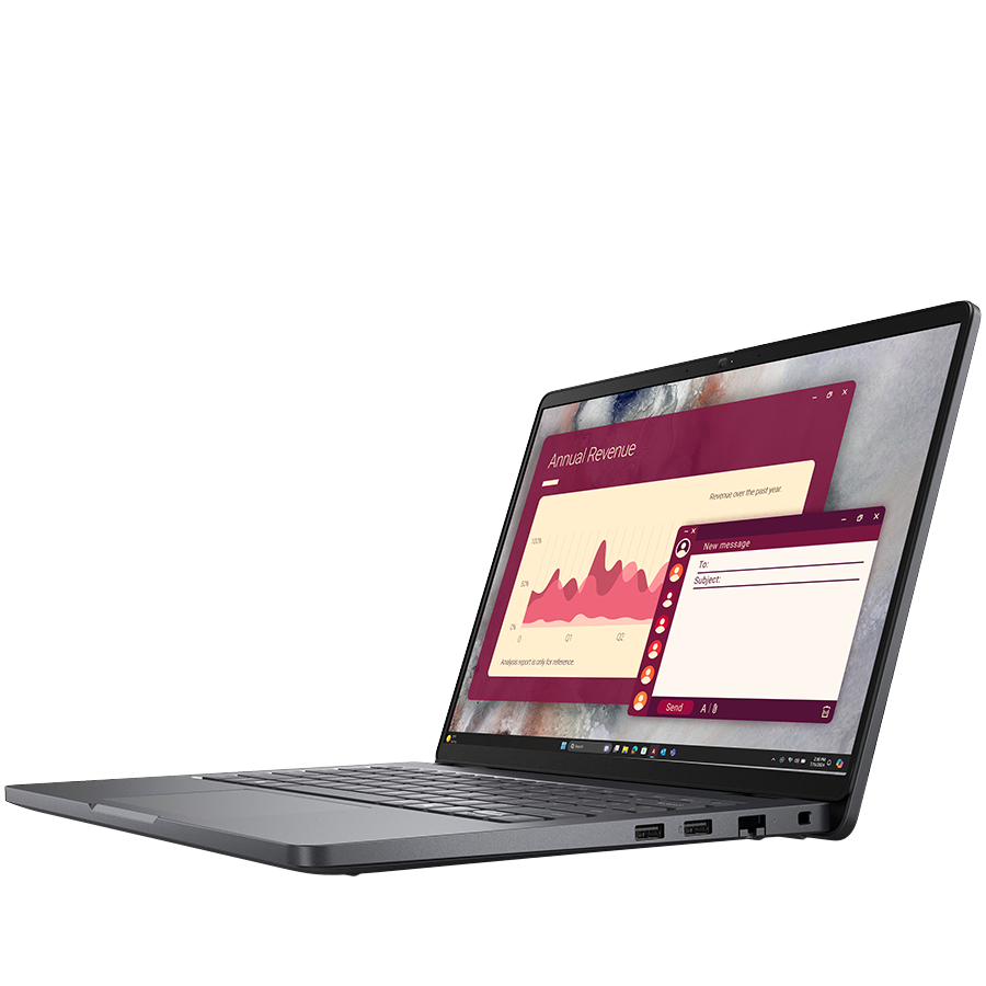 Dell Pro 14 PC14250, 14" FHD+ (1920x1200), Intel Core 5 120U, 1x 16GB DDR5, M.2 512GB SSD, Int GPU, WiFi 6E + BT 5.3, FHD IR Cam, 2x USB 3.2, 1x USB C 3.2, 1x USB C THB4, RJ-45, FgrPr, Backlit kb, 55Wh, W11Pro, 3Yr - Image 3